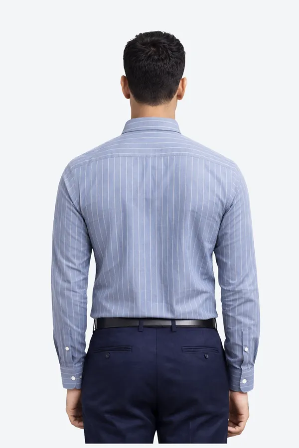 Men_Dusty_Slate_Blue_PinStriped_Casual_Shirt