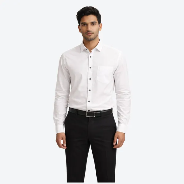 Dark_Sage_Green_&_White__(Pack_of_2)Combo_Cotton_Plain_Shirts_For_Men