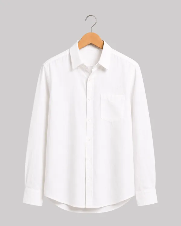 Sage_Green_&_White_Pack_Of_2_Linen_Plain_Premium_Shirts_For_Men