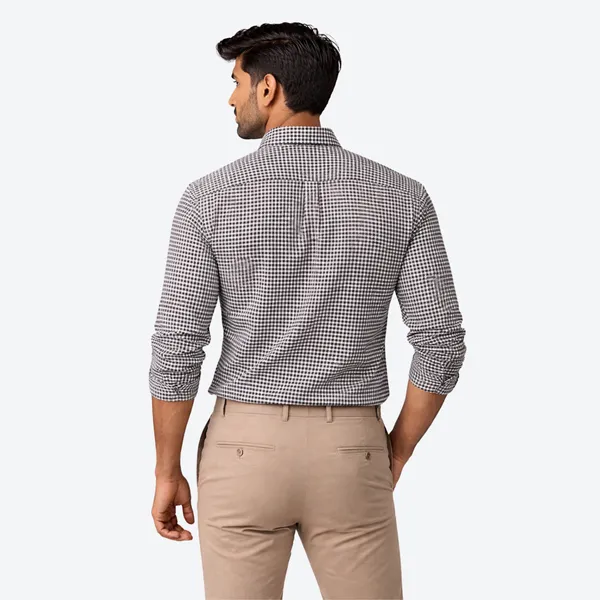 Black_Gingham_Check_Cotton_Oxford_Shirt