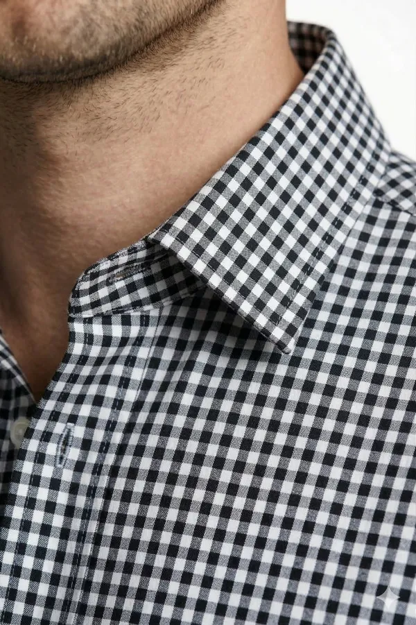Black_Gingham_Check_Cotton_Oxford_Shirt