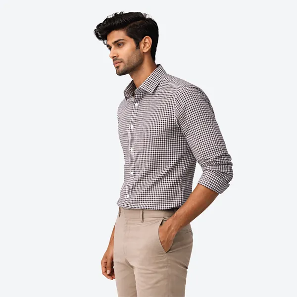 Black_Gingham_Check_Cotton_Oxford_Shirt