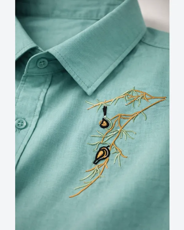 Men_Aqua_green_Cotton_Embroidered_Casual_Shirt