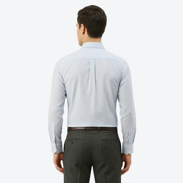 Sky_Blue_Gingham_Check_Cotton_Oxford_Shirt