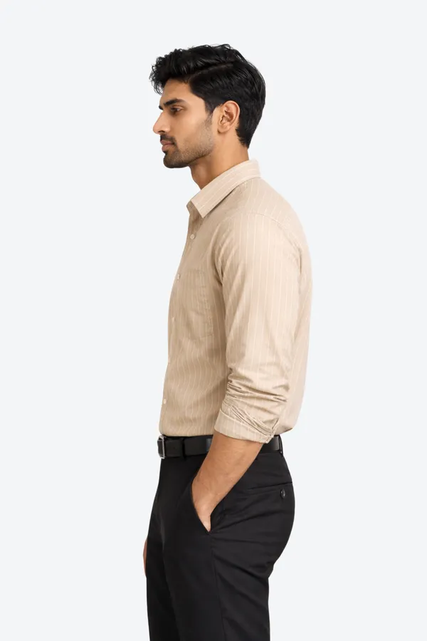 Men_Beige_PinStriped_Casual_Shirt