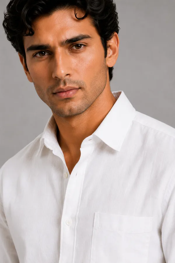 Khakhi_&_White_Pack_Of_2_Linen_Plain_Premium_Shirts_For_Men