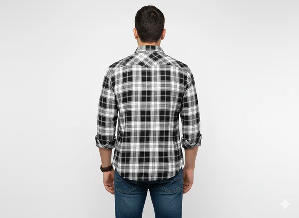Black_Cotton_Checked_Shirts_For_Men