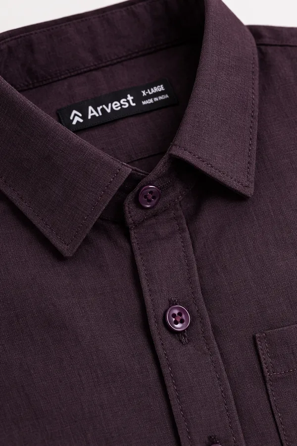 Dark_Purple_Linen_Plain_Premium_Shirts_For_Men