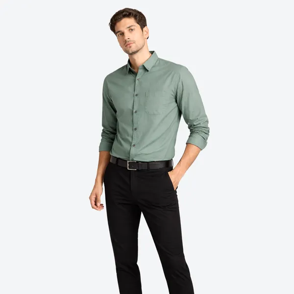 Maroon_&_Dark_Sage_Green_(Pack_of_2)Combo_Cotton_Plain_Shirts_For_Men
