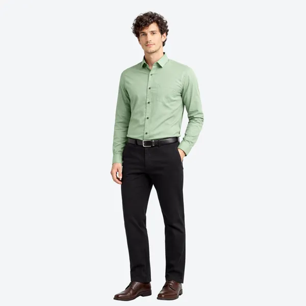 Sage_Green_&_Grey_(Pack_of_2)Combo_Cotton_Plain_Shirts_For_Men