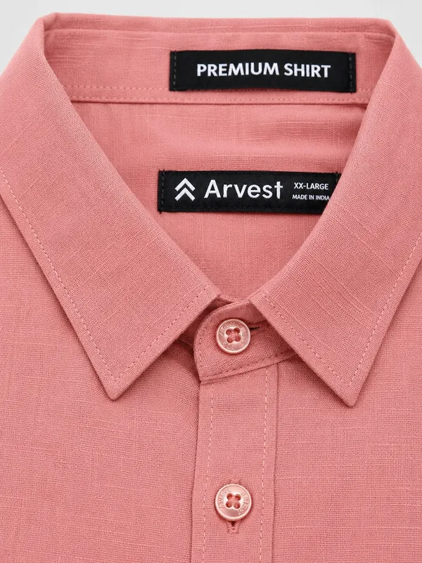 Dark_Teal_Green_&_Dusty_Rose_Of_2_Linen_Plain_Premium_Shirts_For_Men