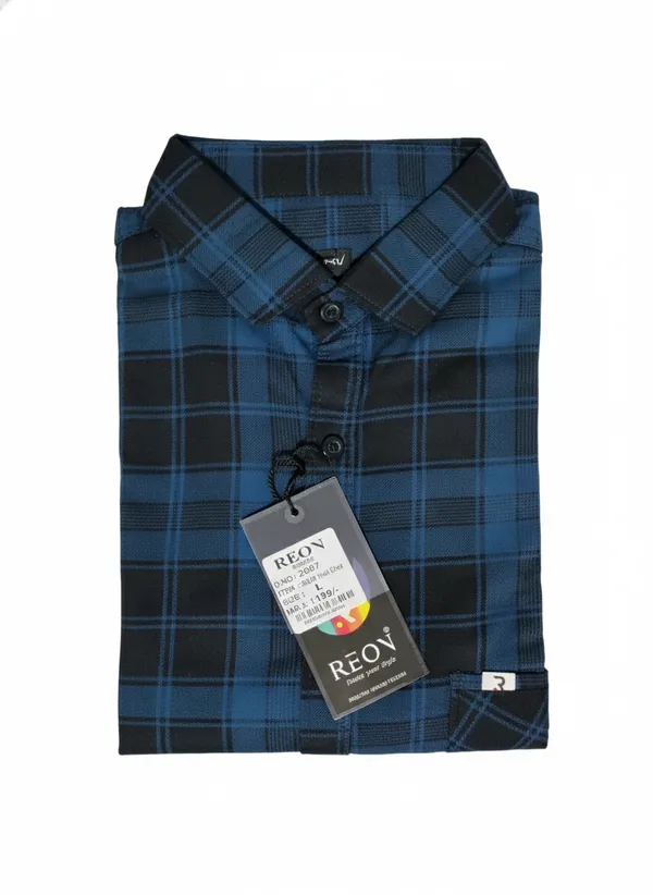 Blue_Cotton_Checked_Shirts_For_Men