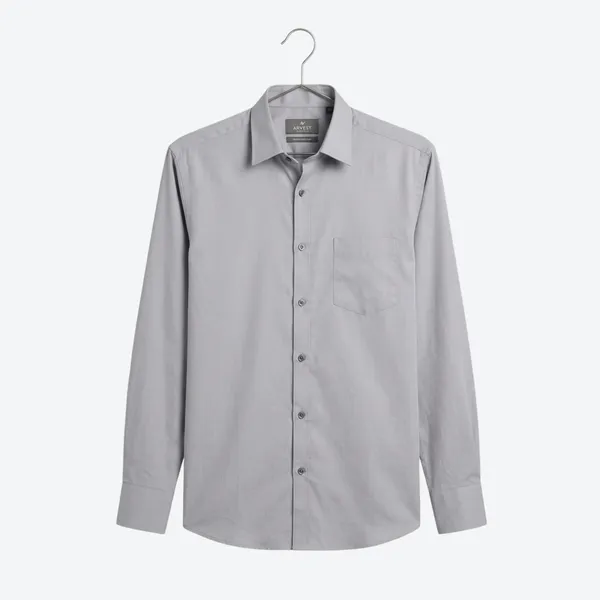 White_&_Grey_(Pack_of_2)Combo_Cotton_Plain_Shirts_For_Men