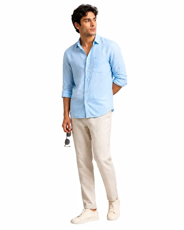 Pink_&_Sky_Blue_Pack_Of_2_Linen_Plain_Premium_Shirts_For_Men