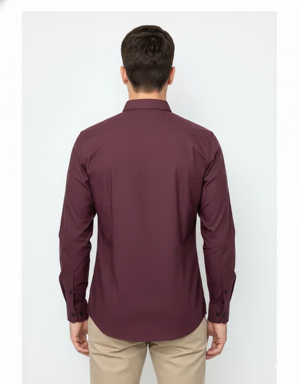 Maroon_Cotton_Plain_Shirt_For_Men