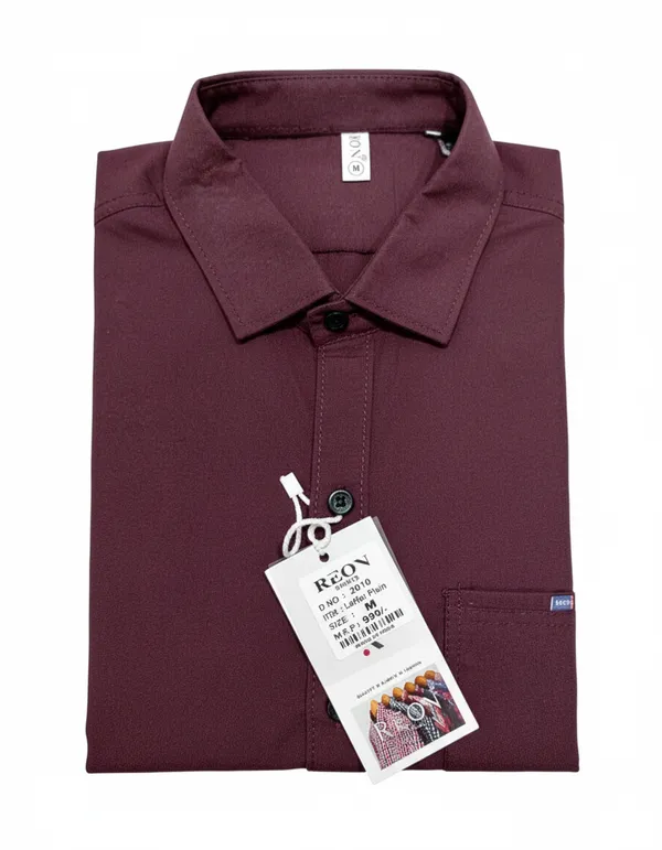 Maroon_Cotton_Plain_Shirt_For_Men
