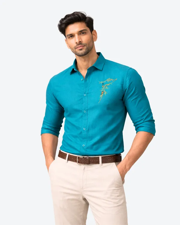 Men_Teal_Cotton_Embroidered_Casual_Shirt
