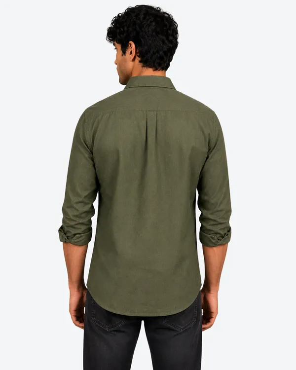 Green_Linen_Plain_Premium_Shirts_For_Men