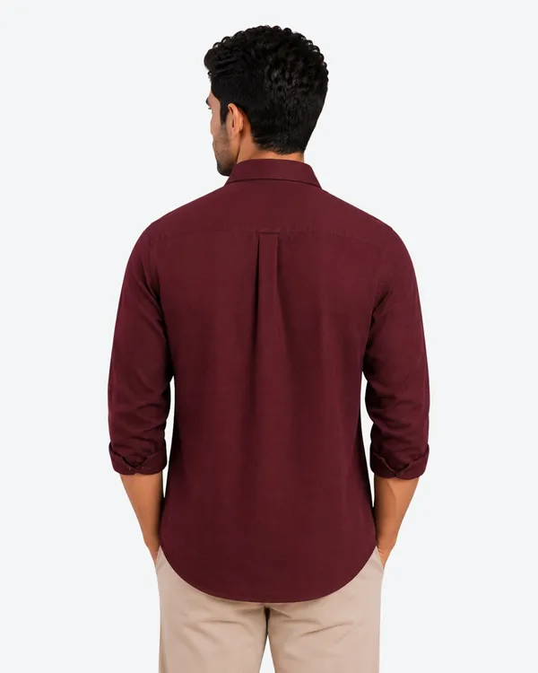 Burgundy_&_Blue__Pack_Of_2_Linen_Plain_Premium_Shirts_For_Men