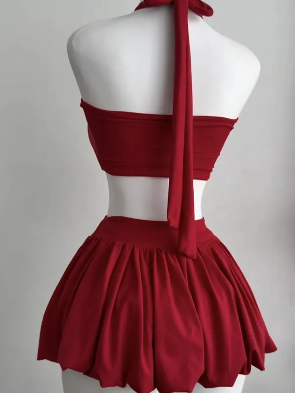 Ekeshwara_Red_Bodycon_Midi_Dress_with_Dramatic_Floral_Applique|_Model_Height_5.8inch_,_Fabric_All_Way_Stretchable