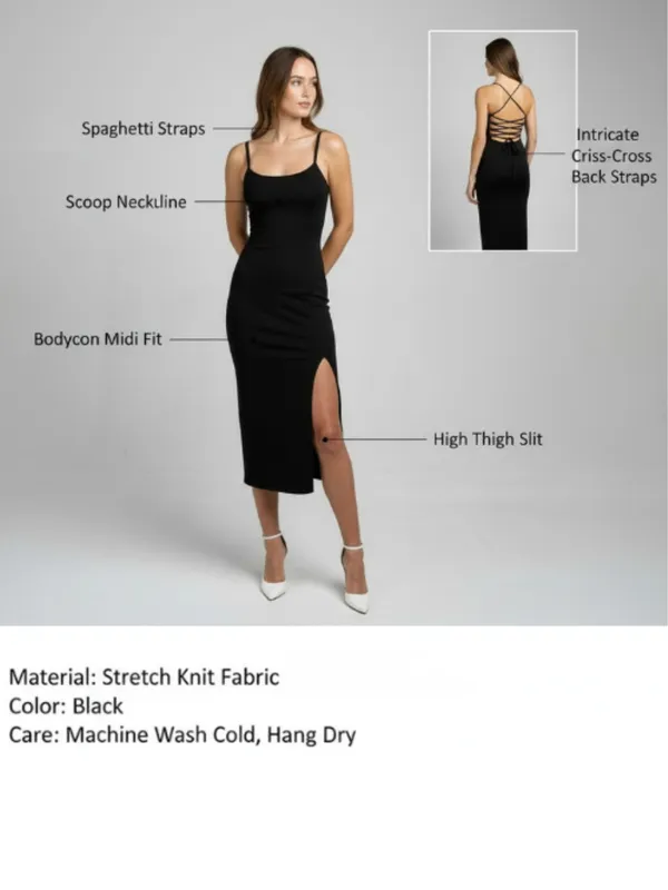 Black_Elegant_Backless_Lace-Up_Evening_Dress_For_Women|_Model_Height_5.8inch_,_Fabric_All_Way_Stretchable