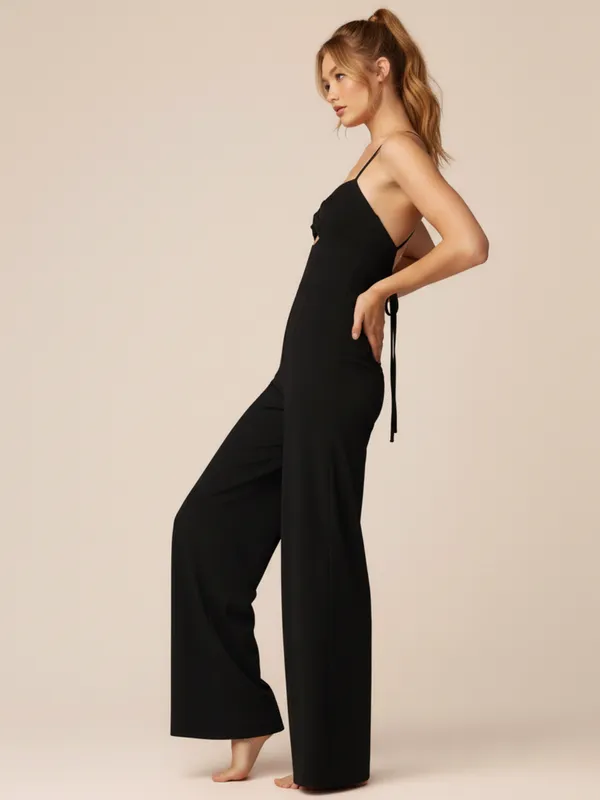 Black_Cut_Out_Wide_Leg_Jumpsuit_For_Women