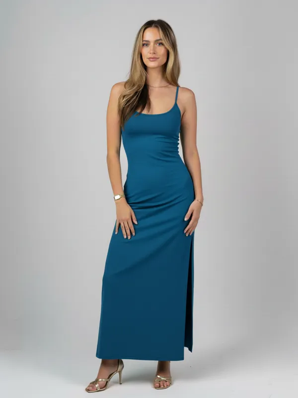 Blue_Spaghetti_Strap_Maxi_Dress_For_Women