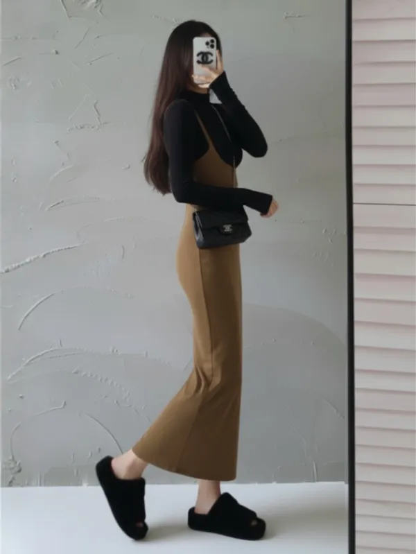 Brown_Bodycon_Pinae_Maxi_Dress_For_Women