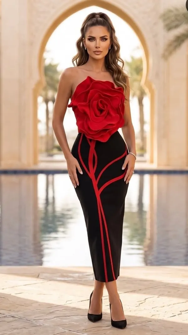 Ekeshwara_big_rose_flower_style_dress_for_women_and_girls_