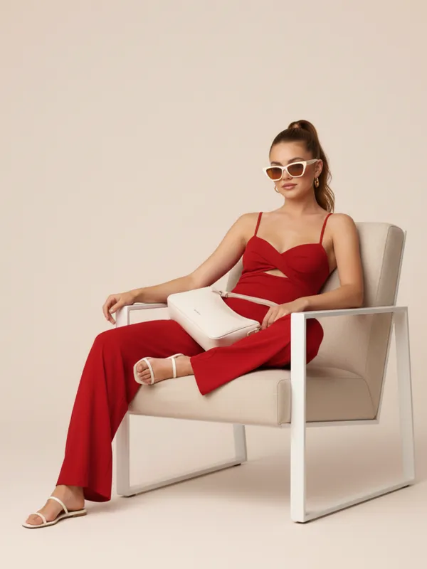 Red_Cut_Out_Wide_Leg_Jumpsuit_For_Women