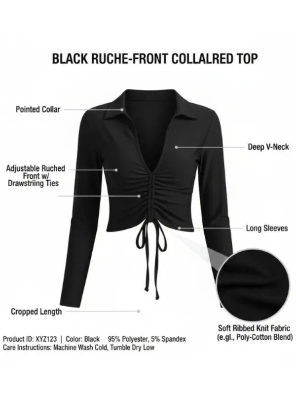 Black_Lycra_Solid_Trendy_Top_For_Women|_Model_Height_5.8inch_,_Fabric_All_Way_Stretchable