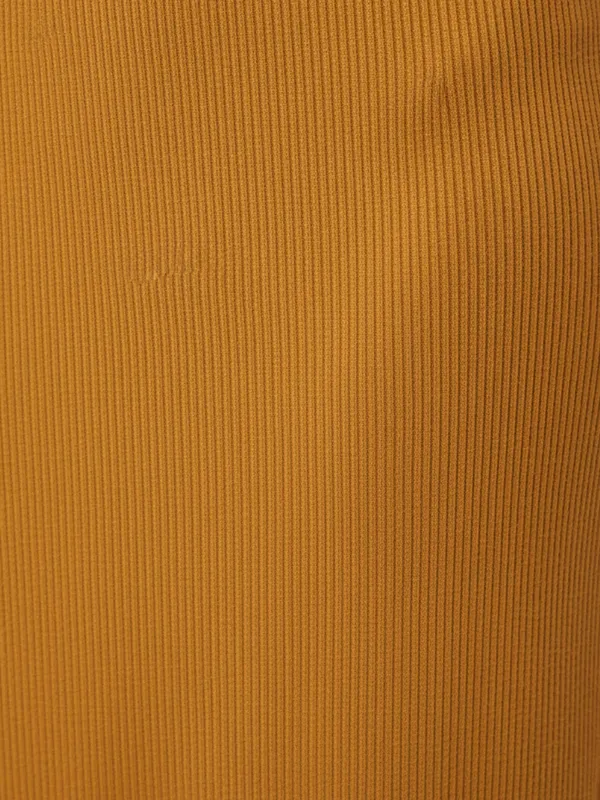Mustard_Yellow_Ribbed_Sleeveless_Side_Slit_Maxi_Dress_For_Women|_Model_Height_5.8inch_,_Fabric_All_Way_Stretchable