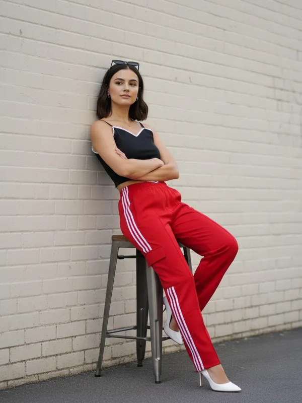 Black_Heart_Crop_Top_&_Track_Pants_Co-Ord_Set_For_Women|_Model_Height_5.8inch_,_Fabric_All_Way_Stretchable