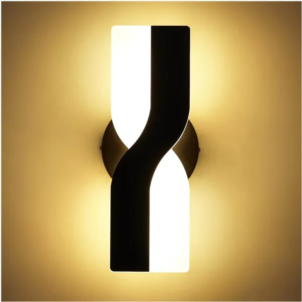 X_Shape_Wall_Light_Black_(Warm_White)-_12_INCH