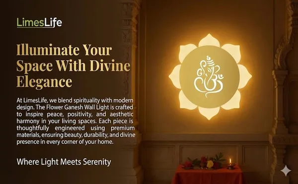 FLOWER_GANESH_GOLD_WALL_LIGHT-_9_X_9_INCH