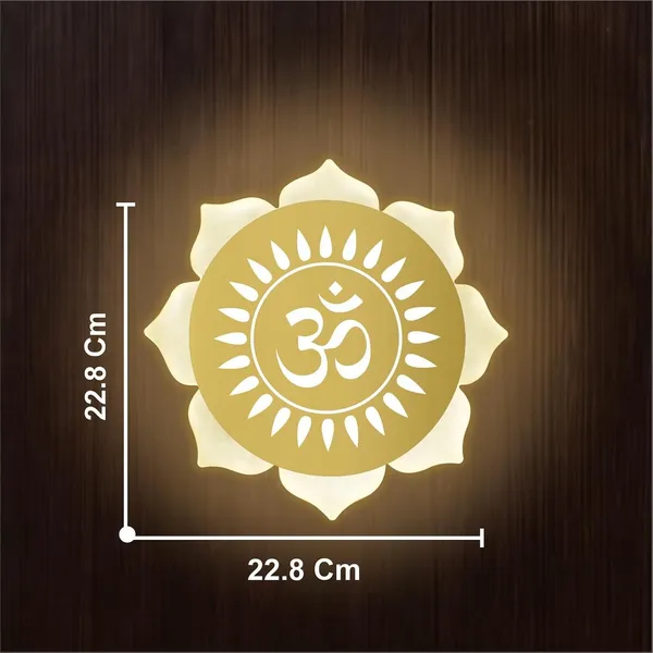 FLOWER_OM_GOLD_WALL_LIGHT_-_9_X_9_INCH