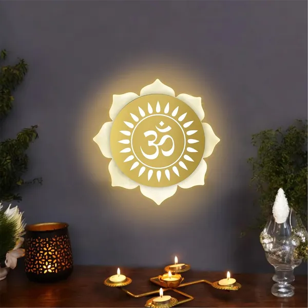 FLOWER_OM_GOLD_WALL_LIGHT_-_9_X_9_INCH