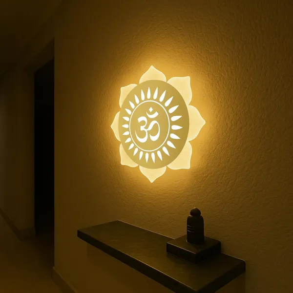 FLOWER_OM_GOLD_WALL_LIGHT_-_9_X_9_INCH