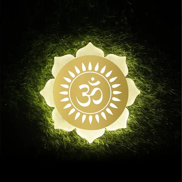 FLOWER_OM_GOLD_WALL_LIGHT_-_9_X_9_INCH