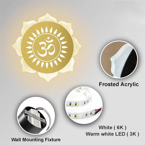 FLOWER_OM_GOLD_WALL_LIGHT_-_9_X_9_INCH