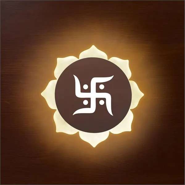 Flower_Swastik_Rose_Gold_-_9_X_9_INCH