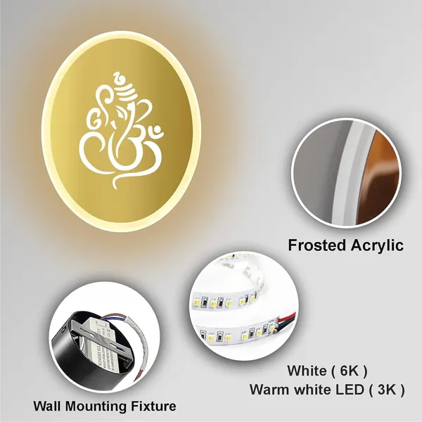 Oval_Ganesh_Gold_Wall_Light_-_9_INCH