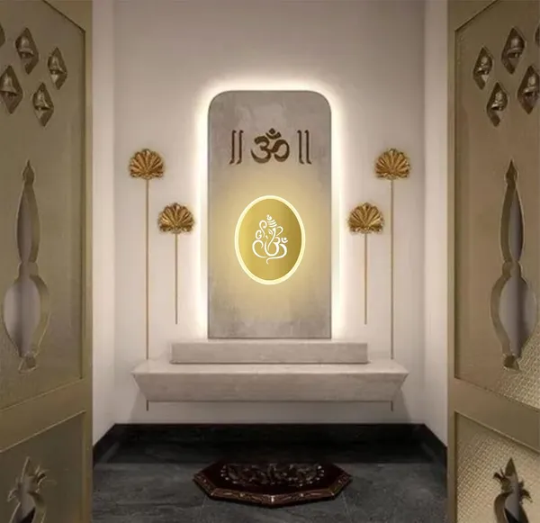 Oval_Ganesh_Gold_Wall_Light_-_9_INCH
