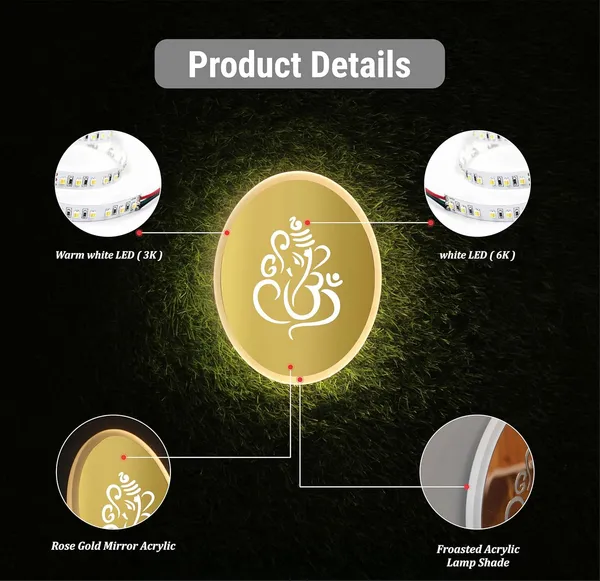 Oval_Ganesh_Gold_Wall_Light_-_9_INCH