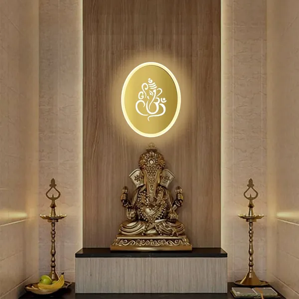 Oval_Ganesh_Gold_Wall_Light_-_9_INCH