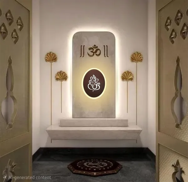Oval_Ganesh_Rose_Gold_Wall_Light_-_9_INCH