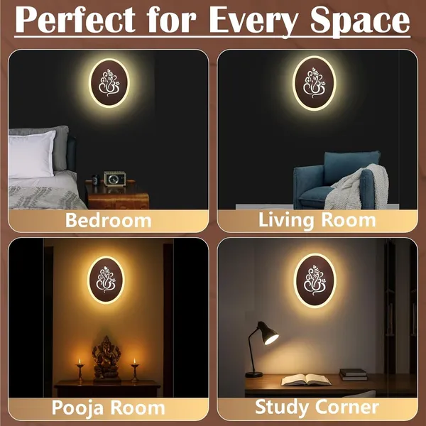 Oval_Ganesh_Rose_Gold_Wall_Light_-_9_INCH