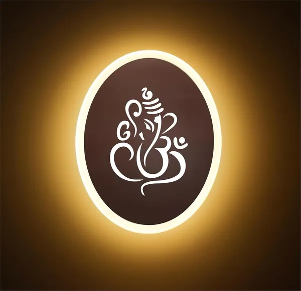 Oval_Ganesh_Rose_Gold_Wall_Light_-_9_INCH