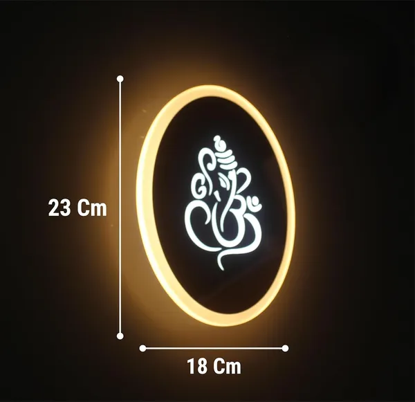 Oval_Ganesh_Rose_Gold_Wall_Light_-_9_INCH