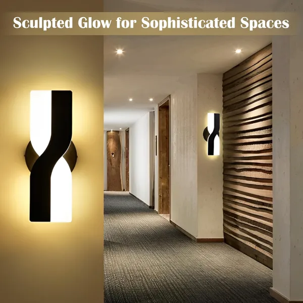X_Shape_Wall_Light_Black_(Warm_White)-_12_INCH